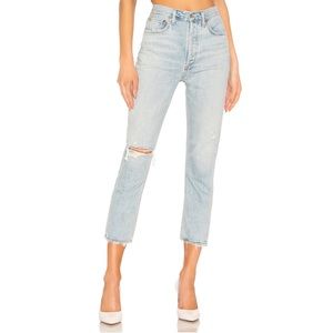 AGOLDE Riley High Rise Straight Crop Jeans